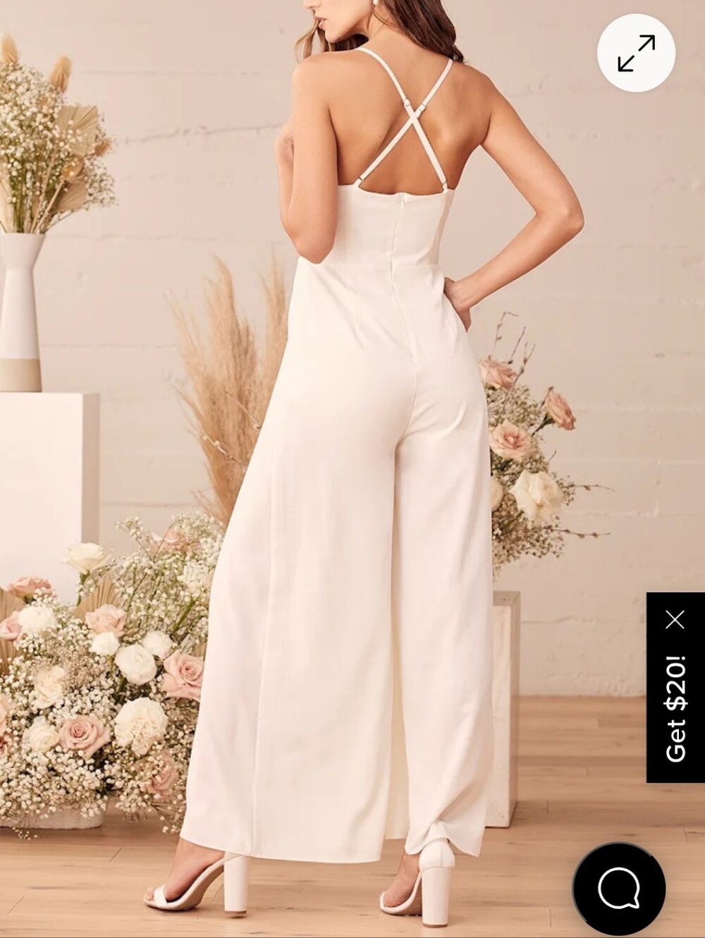Time for You White Pleated Split Leg Jumpsuit - Picture 2 of 9